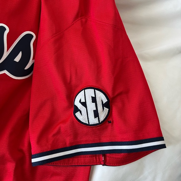Ole Miss Red Baseball Jersey - Picture 5 of 5